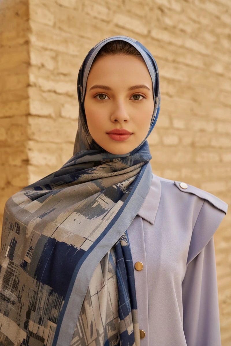 Fearless Cotton Modal Shawl - Blue