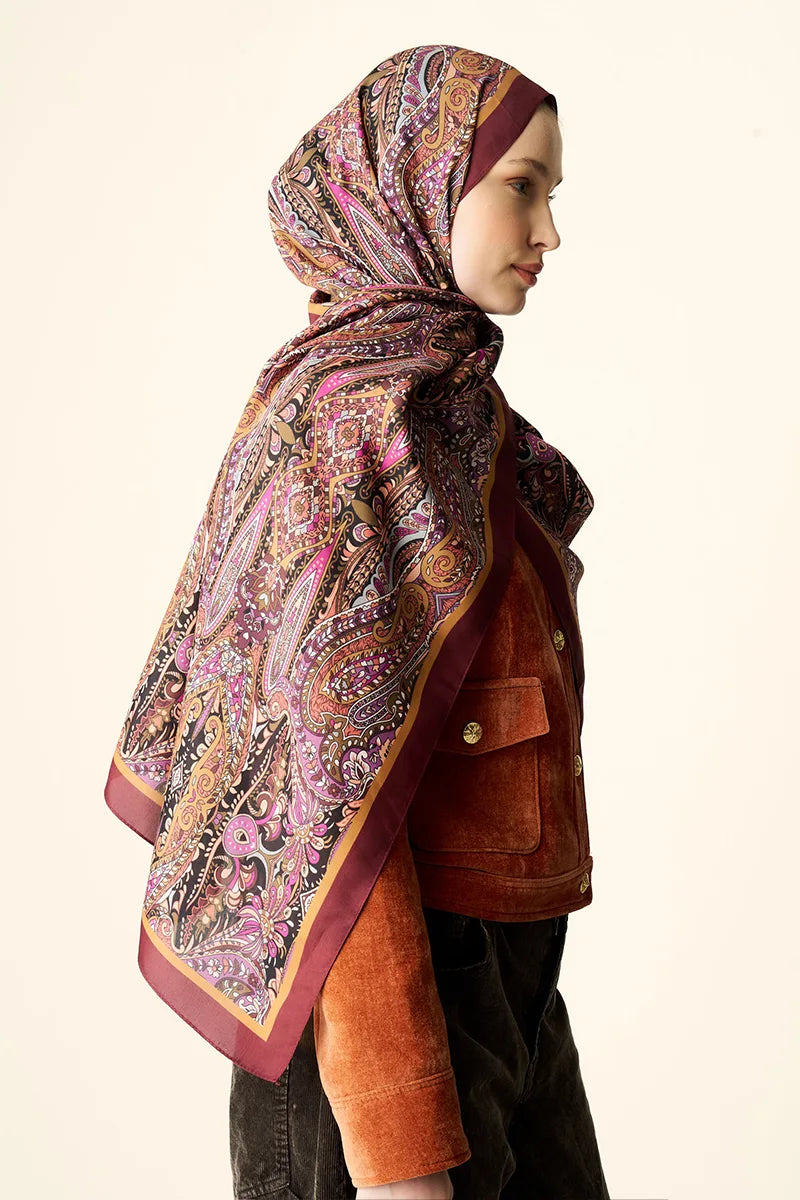 Fierce Floss Viscose Shawl - Brick