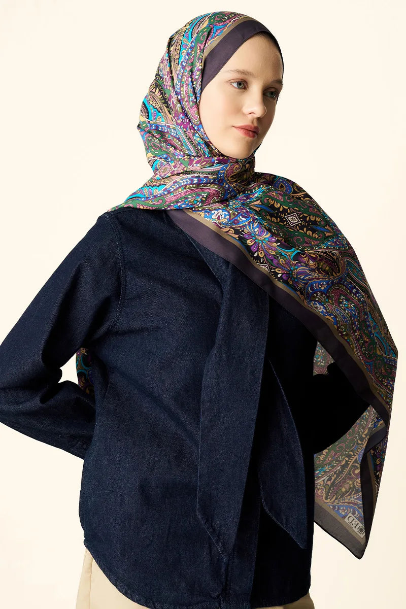 Fierce Floss Viscose Shawl - Purple