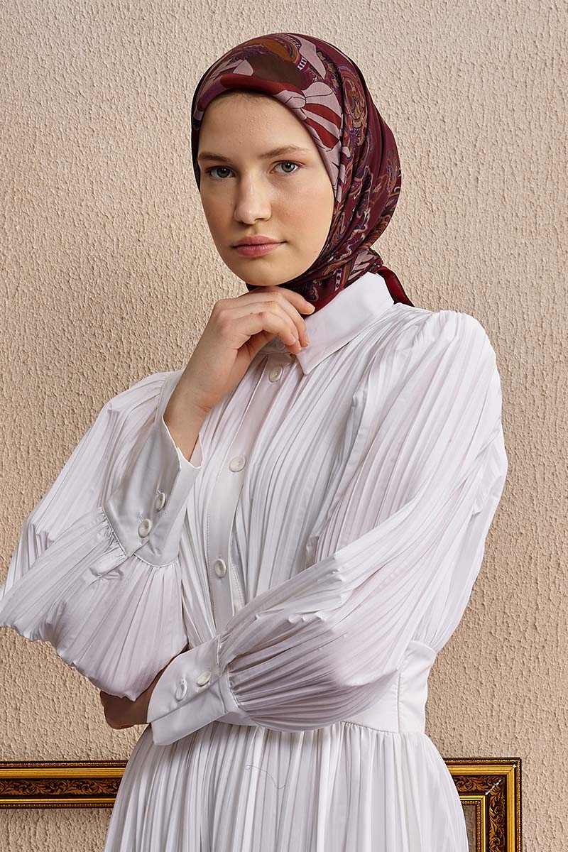 Vision Art Collection Flare Eşarp - Bordo