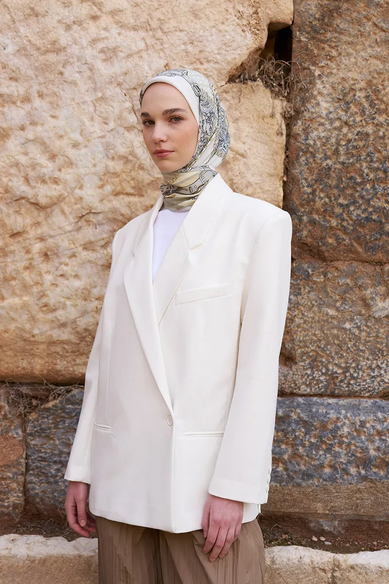 Glaze Chain Desen Eşarp - Sarı