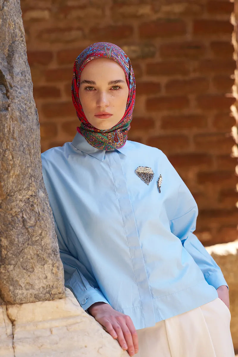 Glaze Endles Desen Eşarp - Pembe