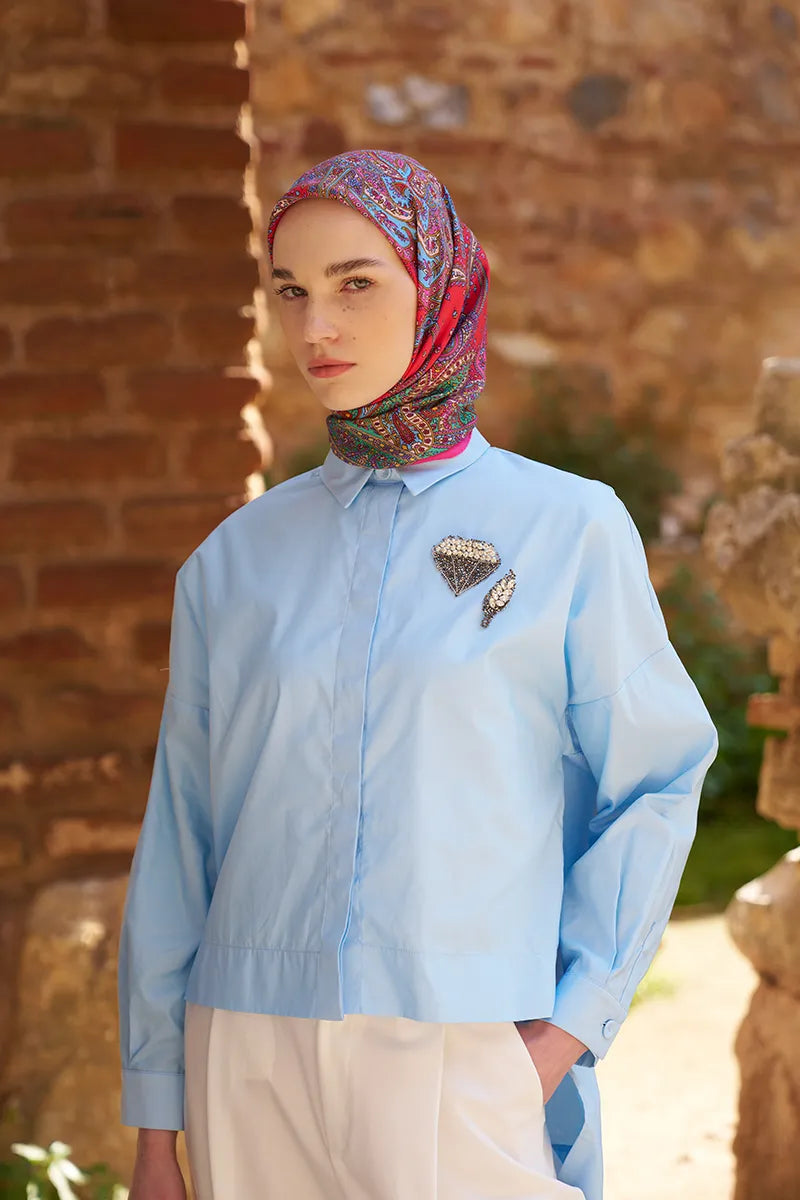 Glaze Endles Desen Eşarp - Pembe