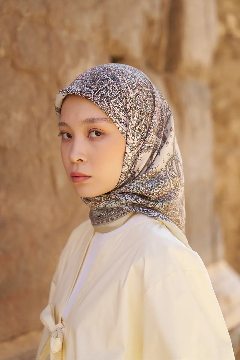 Glaze Endles Desen Eşarp - Sarı