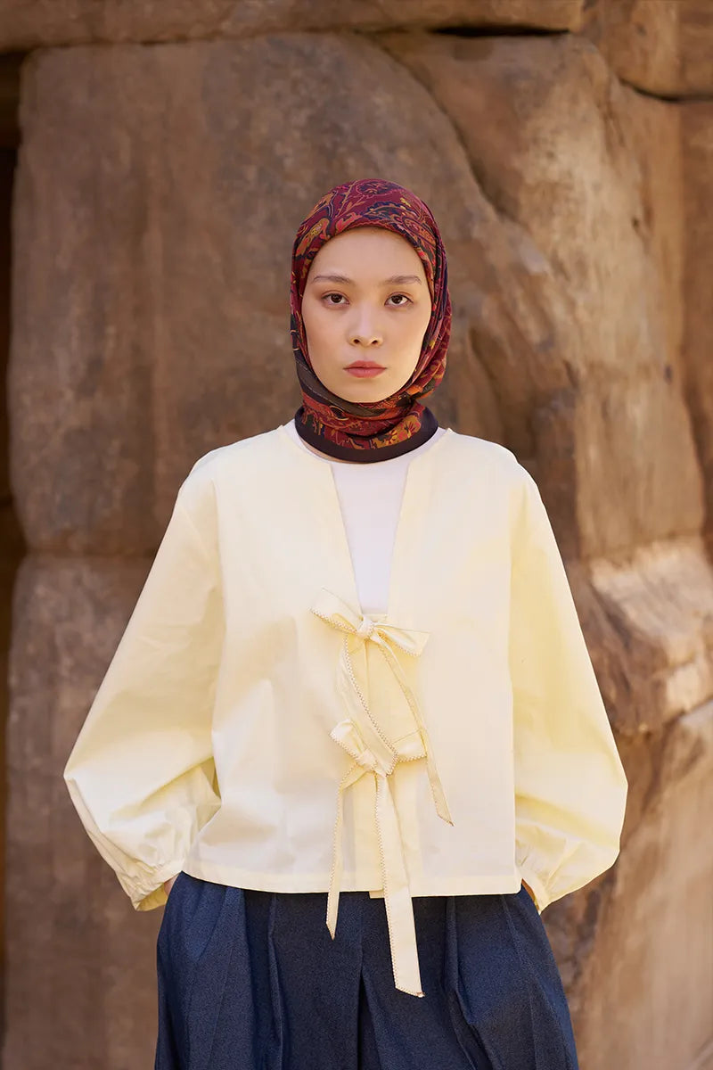 Glaze Mistral Pattern Scarf - Brown