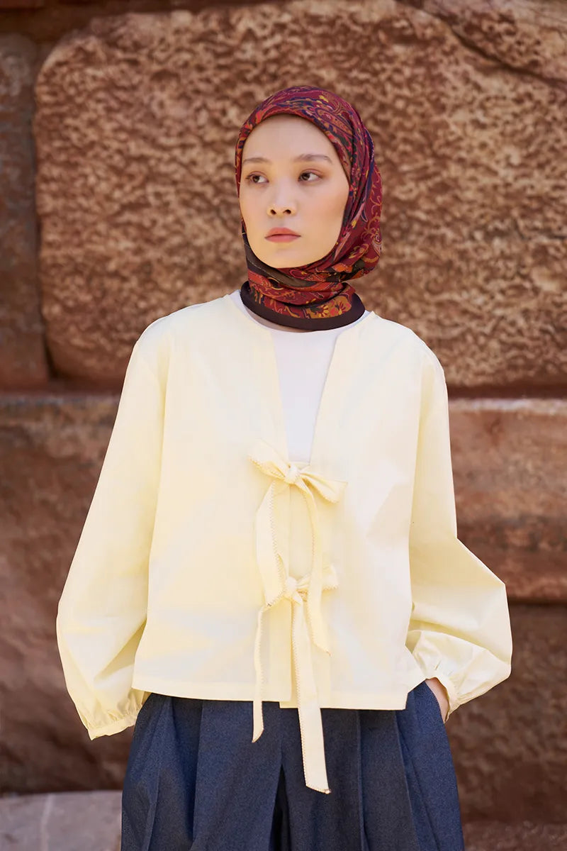 Glaze Mistral Pattern Scarf - Brown