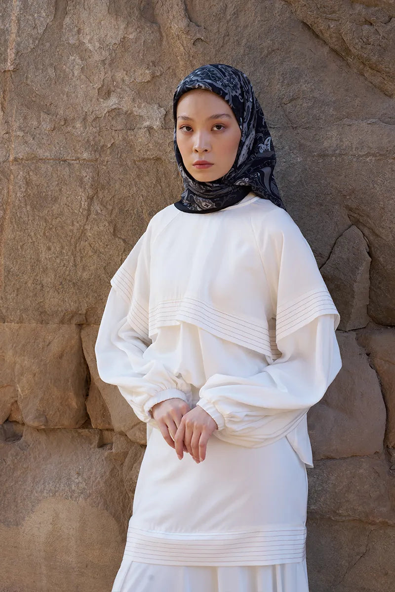 Glaze Mistral Pattern Scarf - Black