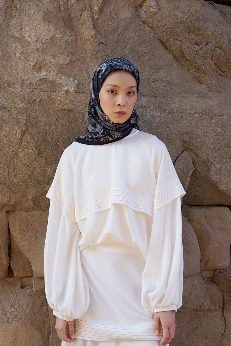 Glaze Mistral Pattern Scarf - Black