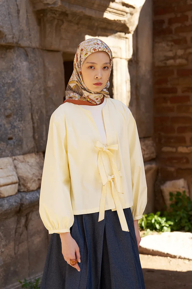 Glaze Mistral Desen Eşarp - Turuncu