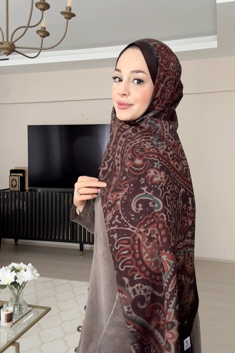 Heritage Visal Şal - Kahverengi