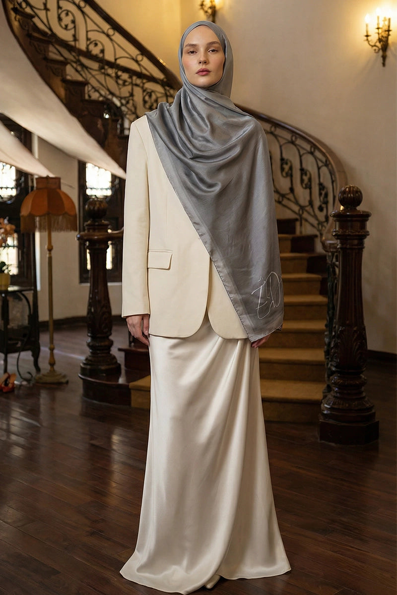 Inspired Degrade Desen Şal - Gri