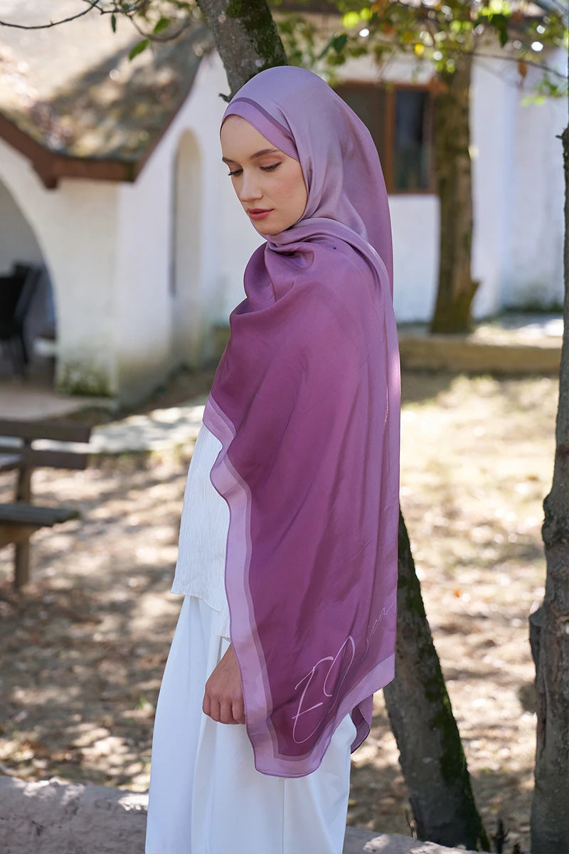 Inspired Gradient Pattern Shawl - Pink