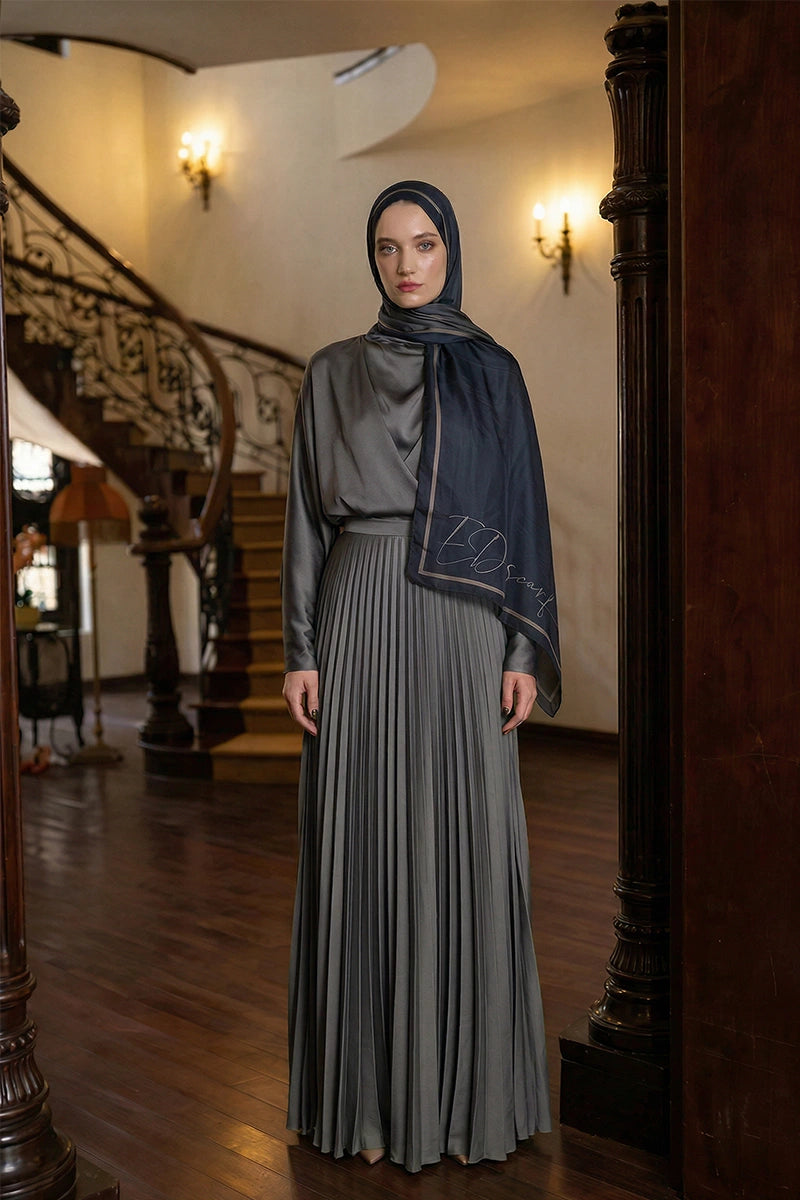 Inspired Degrade Desen Şal - Siyah