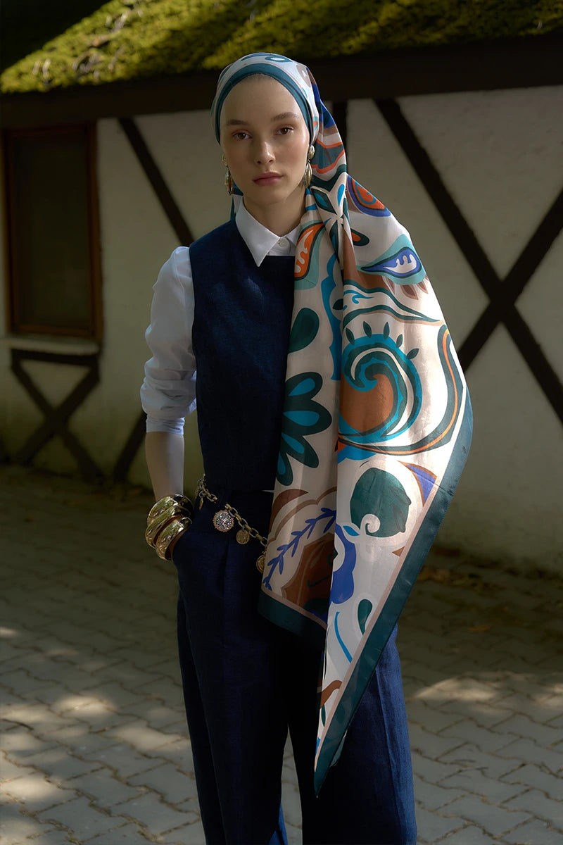 Inspired Density Pattern Shawl - Emerald Green