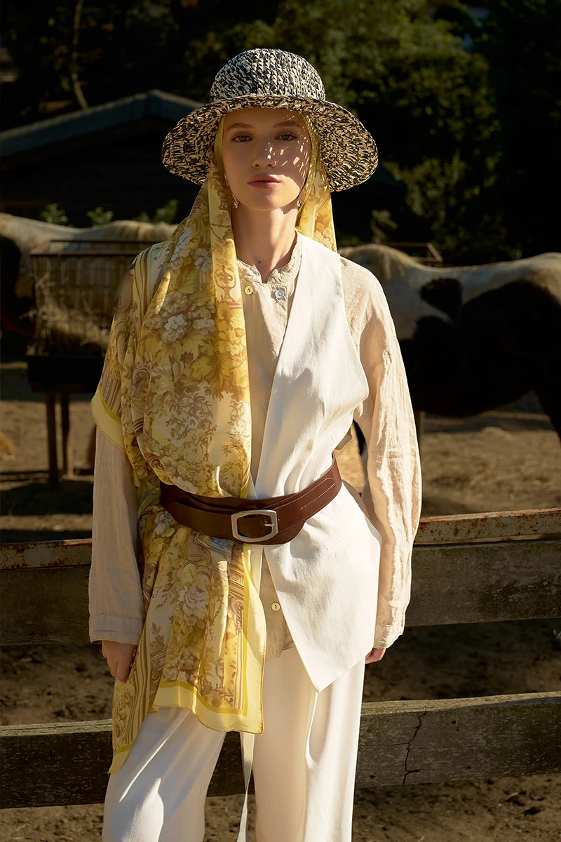 Inspired Esperanza Pattern Shawl - Yellow