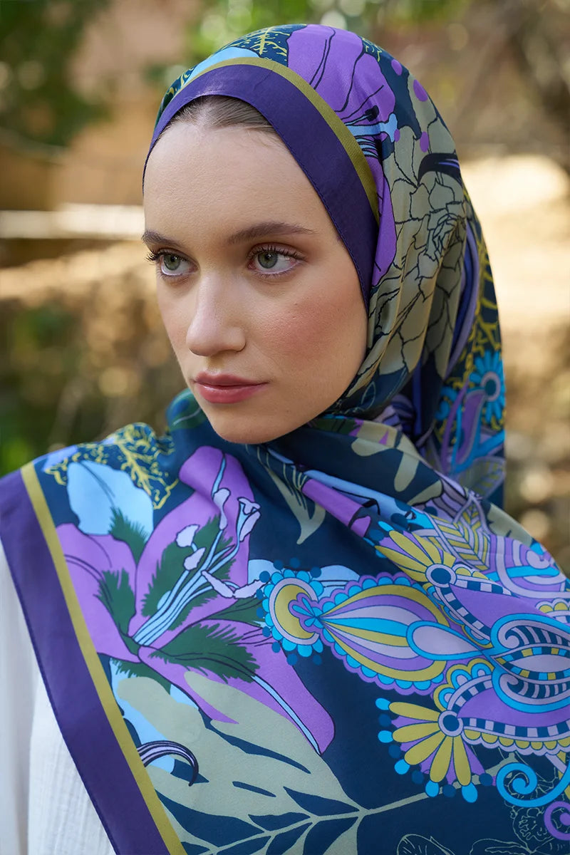 Inspired Fierra Pattern Shawl - Purple