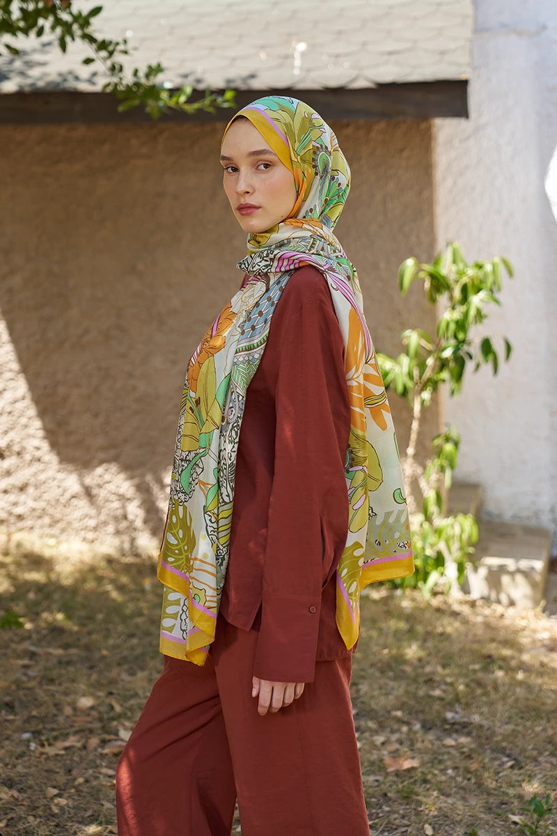 Inspired Fierra Pattern Shawl - Orange