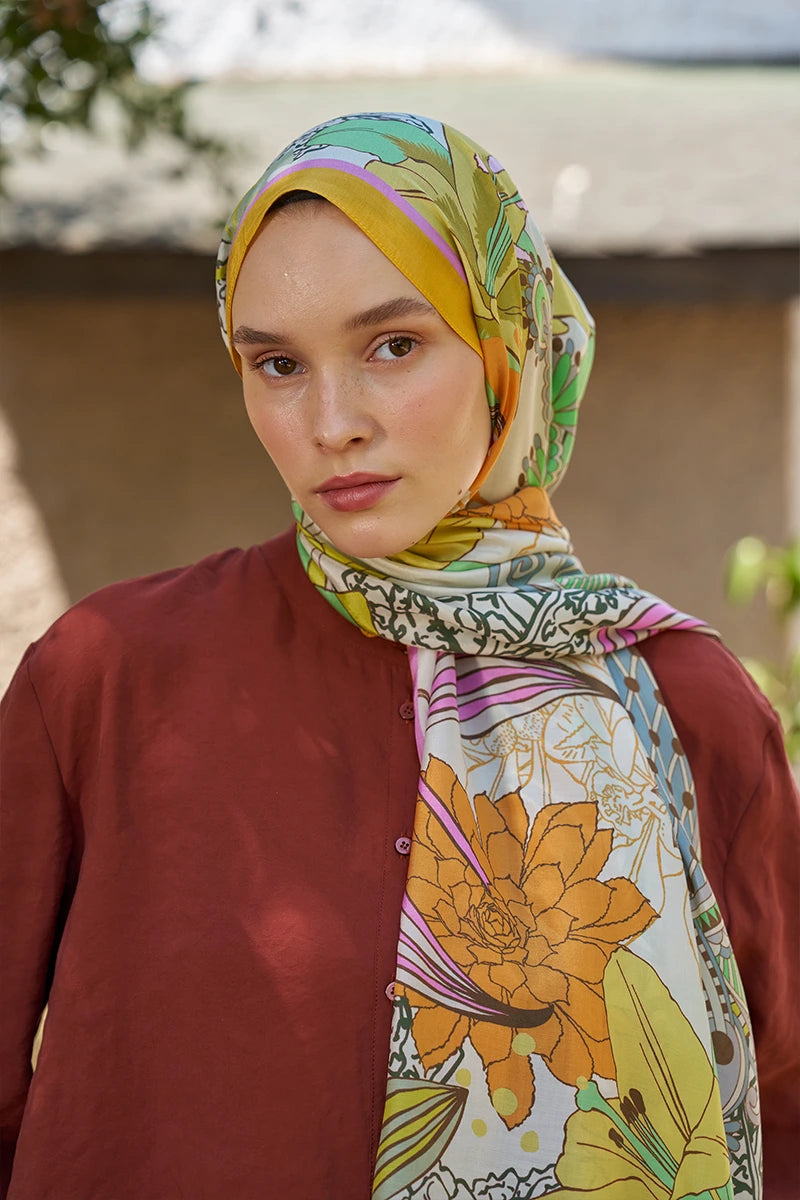 Inspired Fierra Pattern Shawl - Orange