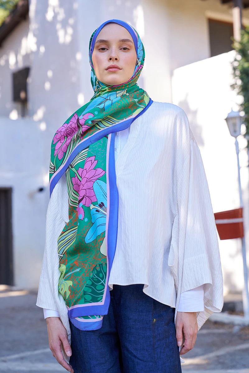 Inspired Fierra Desen Şal - Yeşil