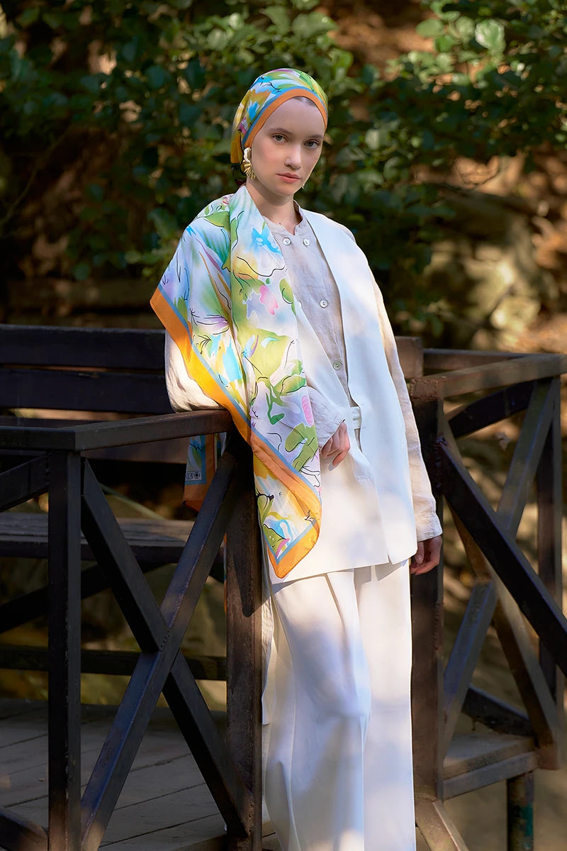 Inspired Limerence Pattern Shawl - Orange