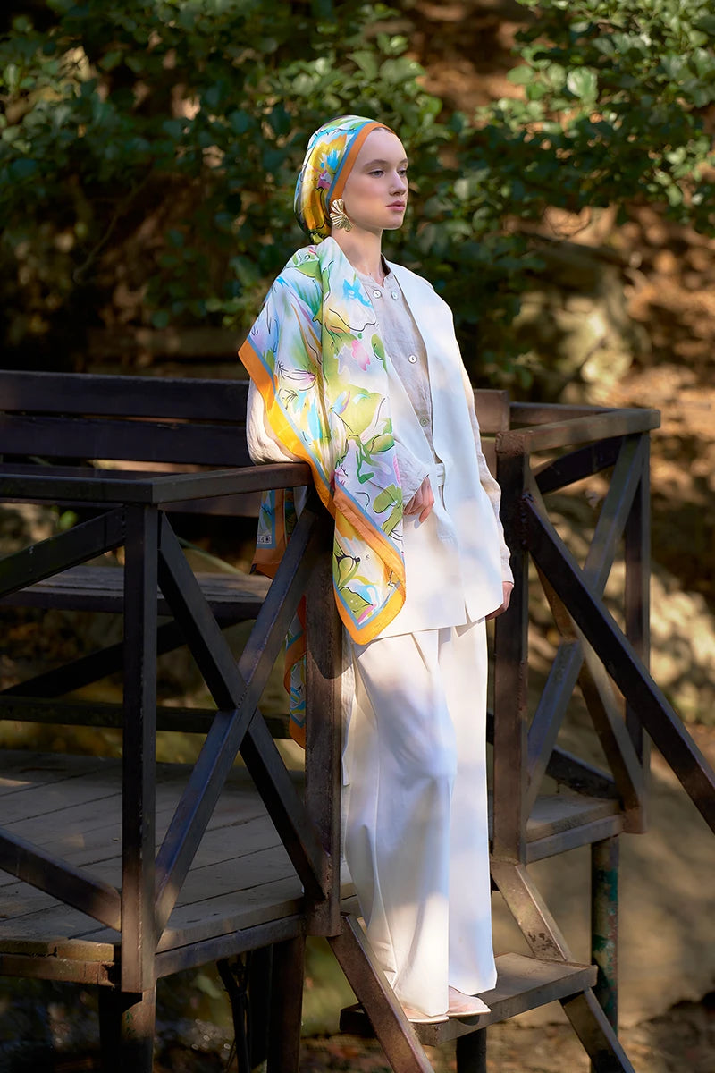 Inspired Limerence Pattern Shawl - Orange