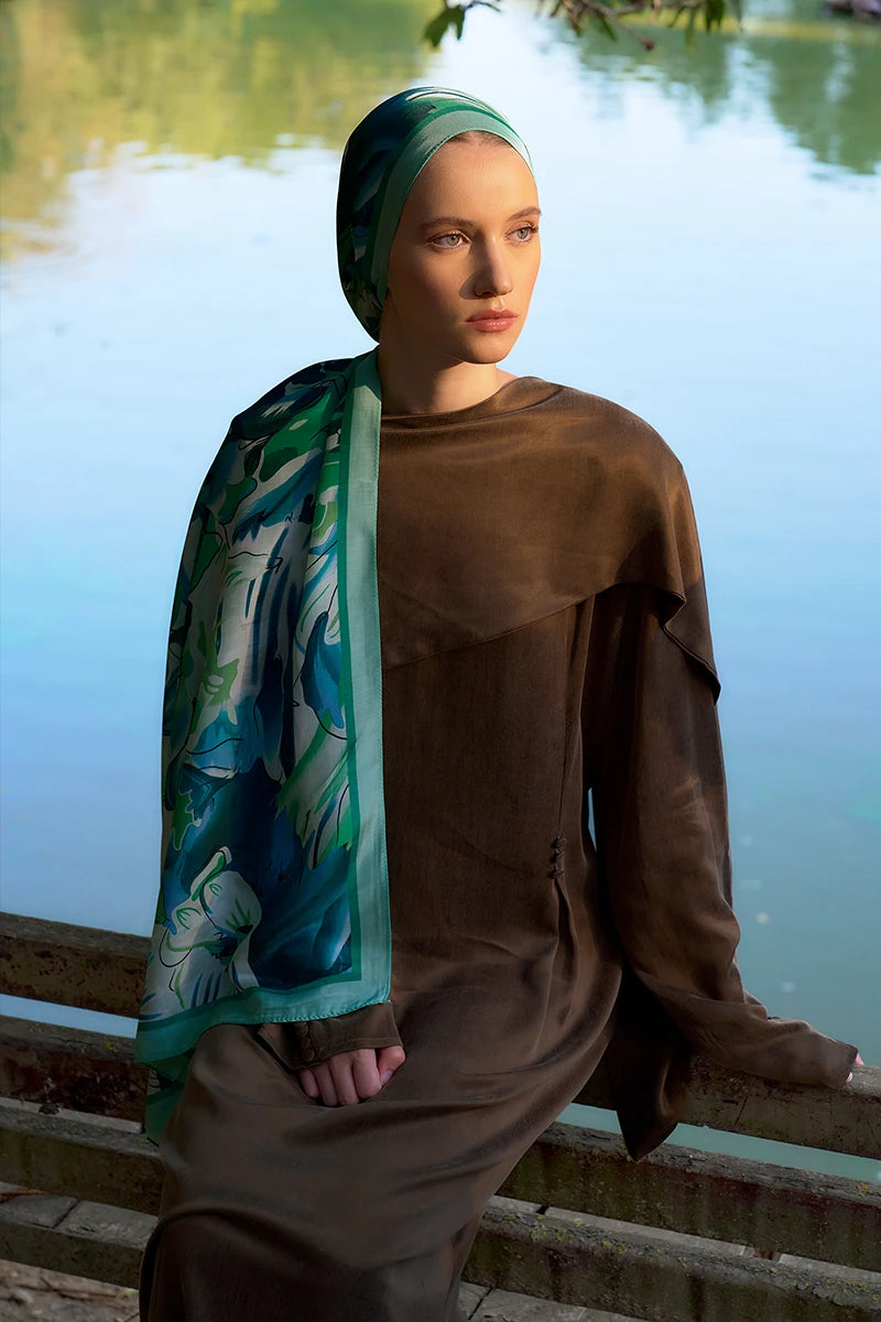 Inspired Limerence Pattern Shawl - Green
