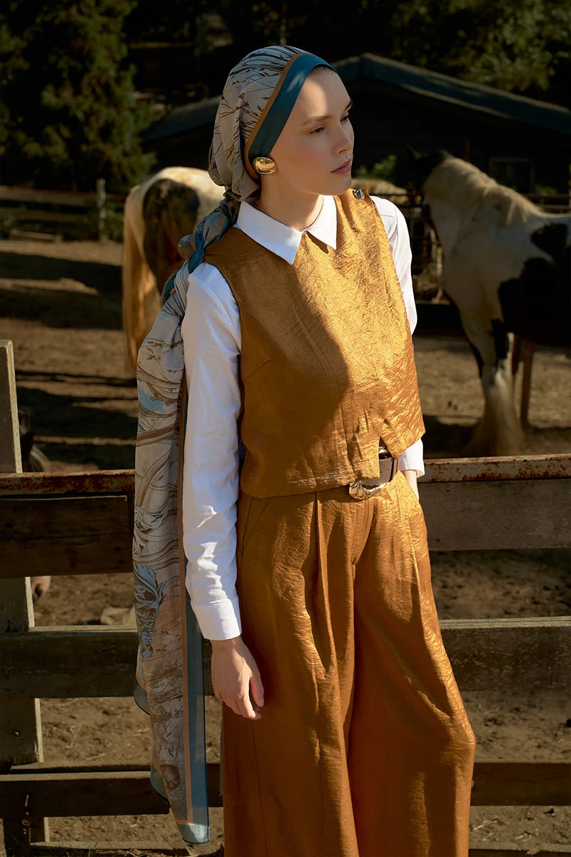 Inspired Marin Desen Şal - Mavi