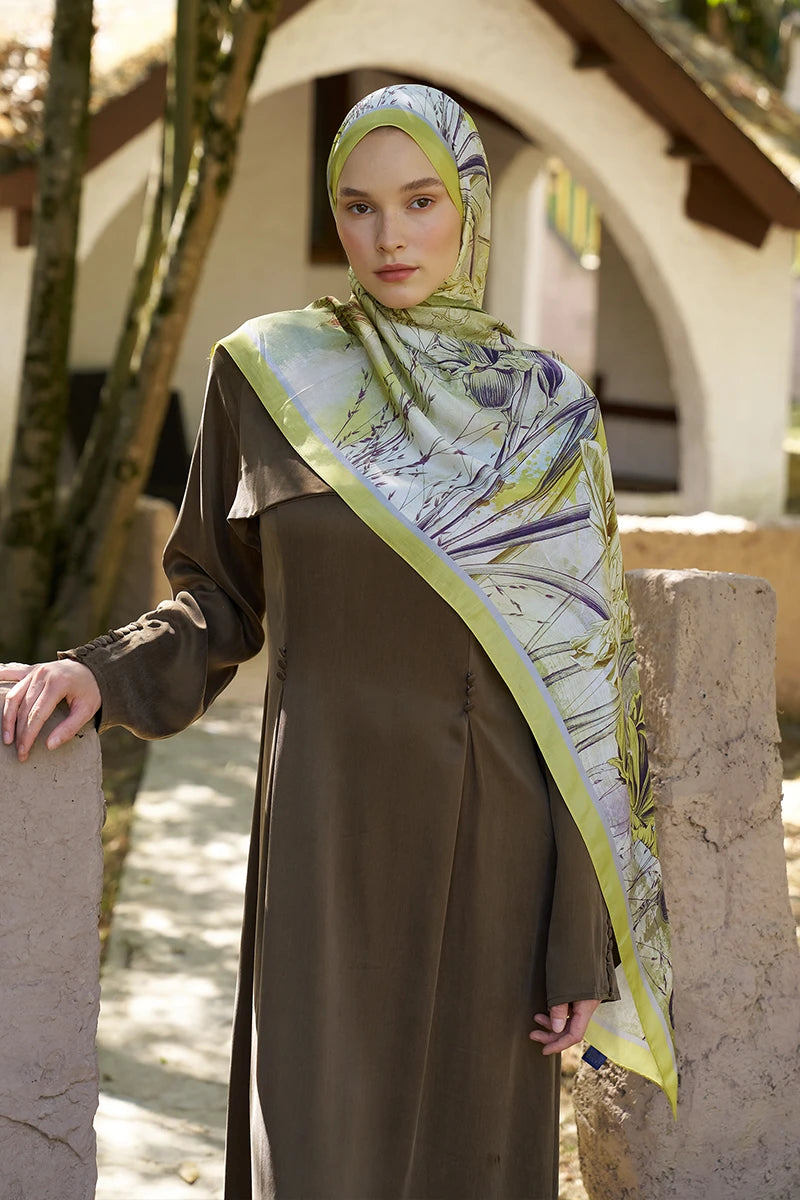 Inspired Marin Desen Şal - Yağ Yeşili