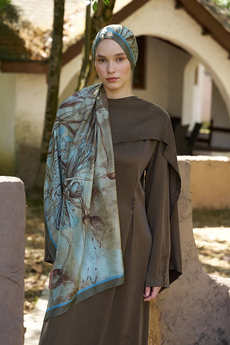 Inspired Marine Pattern Shawl - Green