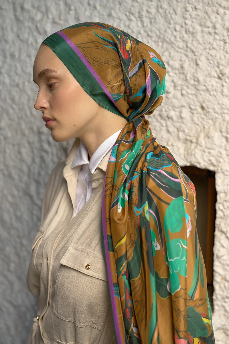 Inspired Muse Desen Şal - Kahverengi