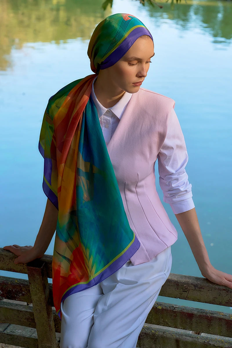 Inspired Volen Pattern Shawl - Colorful