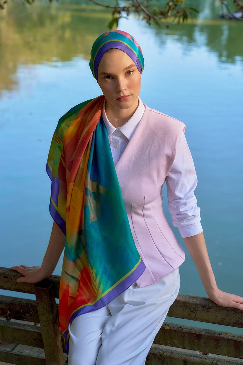 Inspired Volen Pattern Shawl - Colorful