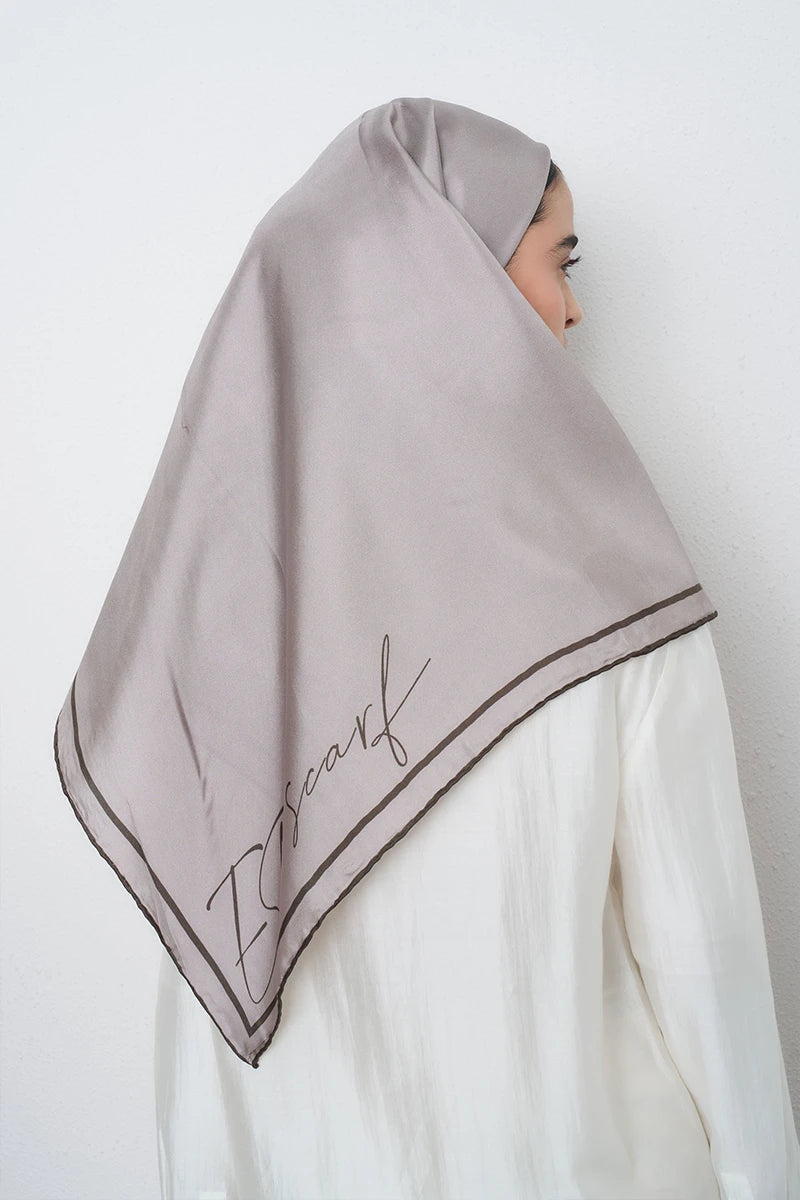 Twill İpek Eşarp - Vizon
