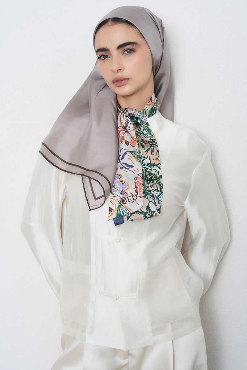 Twill İpek Eşarp - Vizon