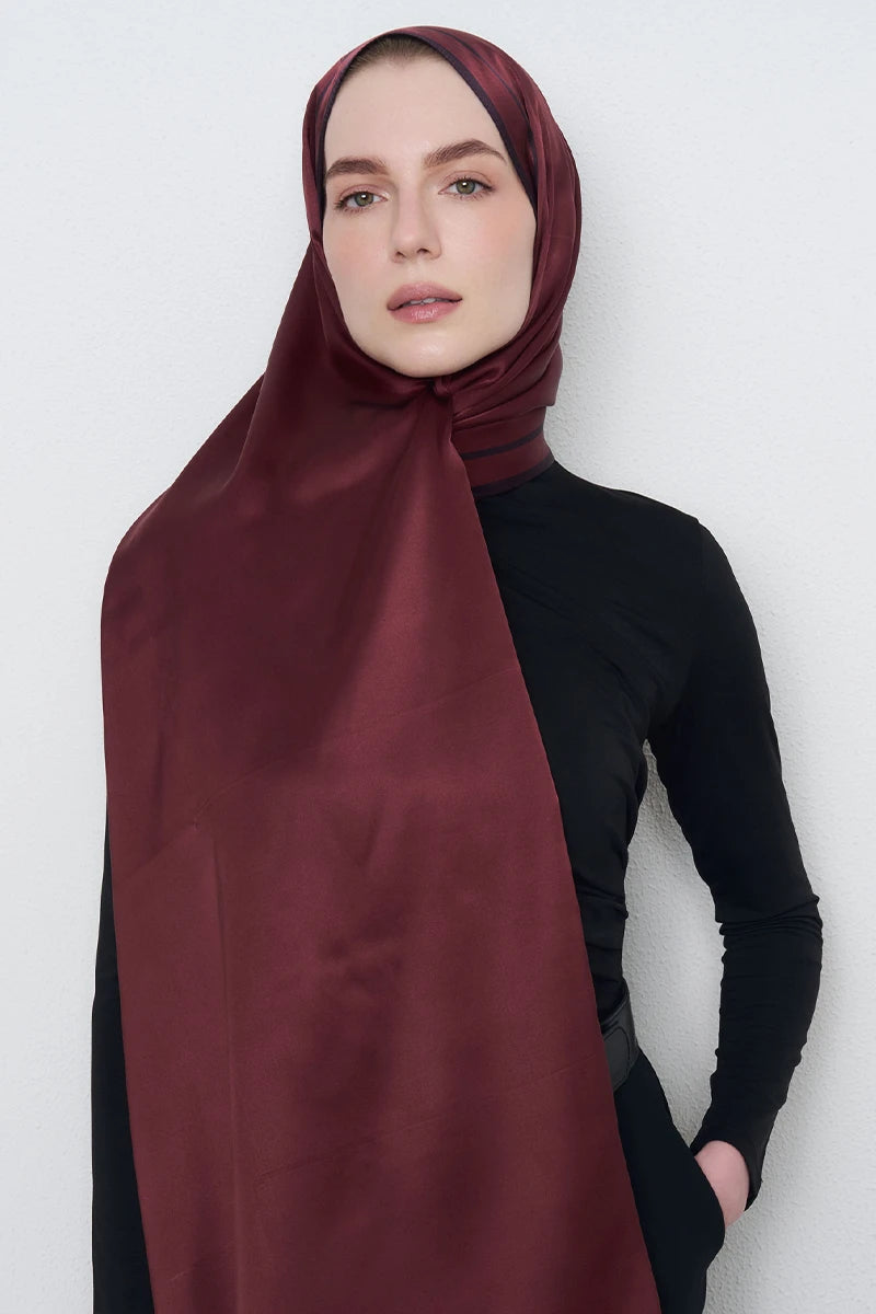 İpek Şal - Bordo