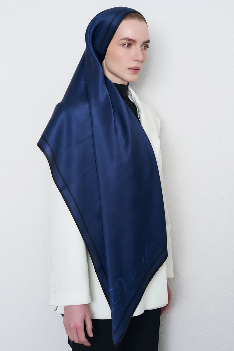 İpek Şal - Lacivert