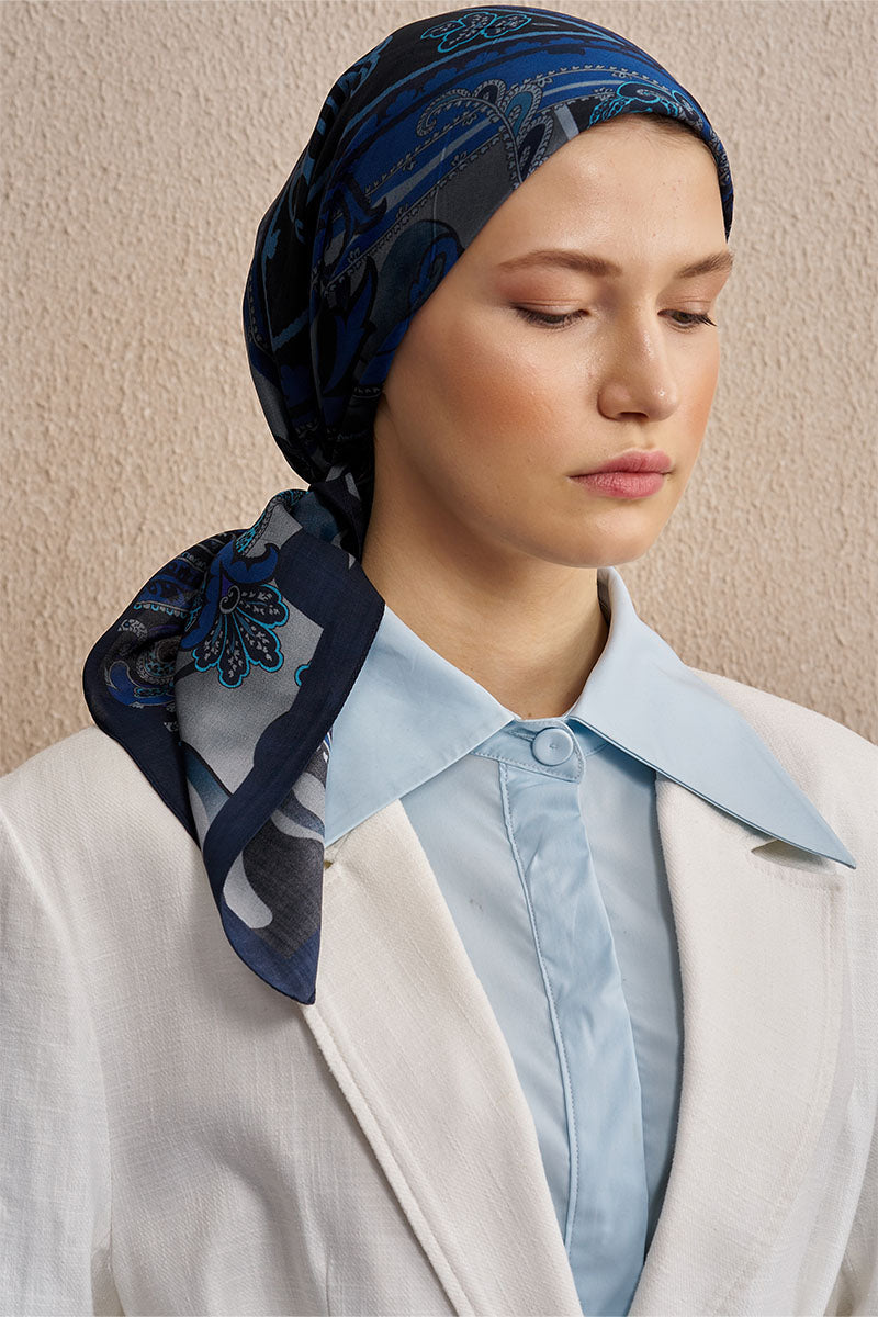 Vision Art Collection Lacirna Eşarp - Lacivert