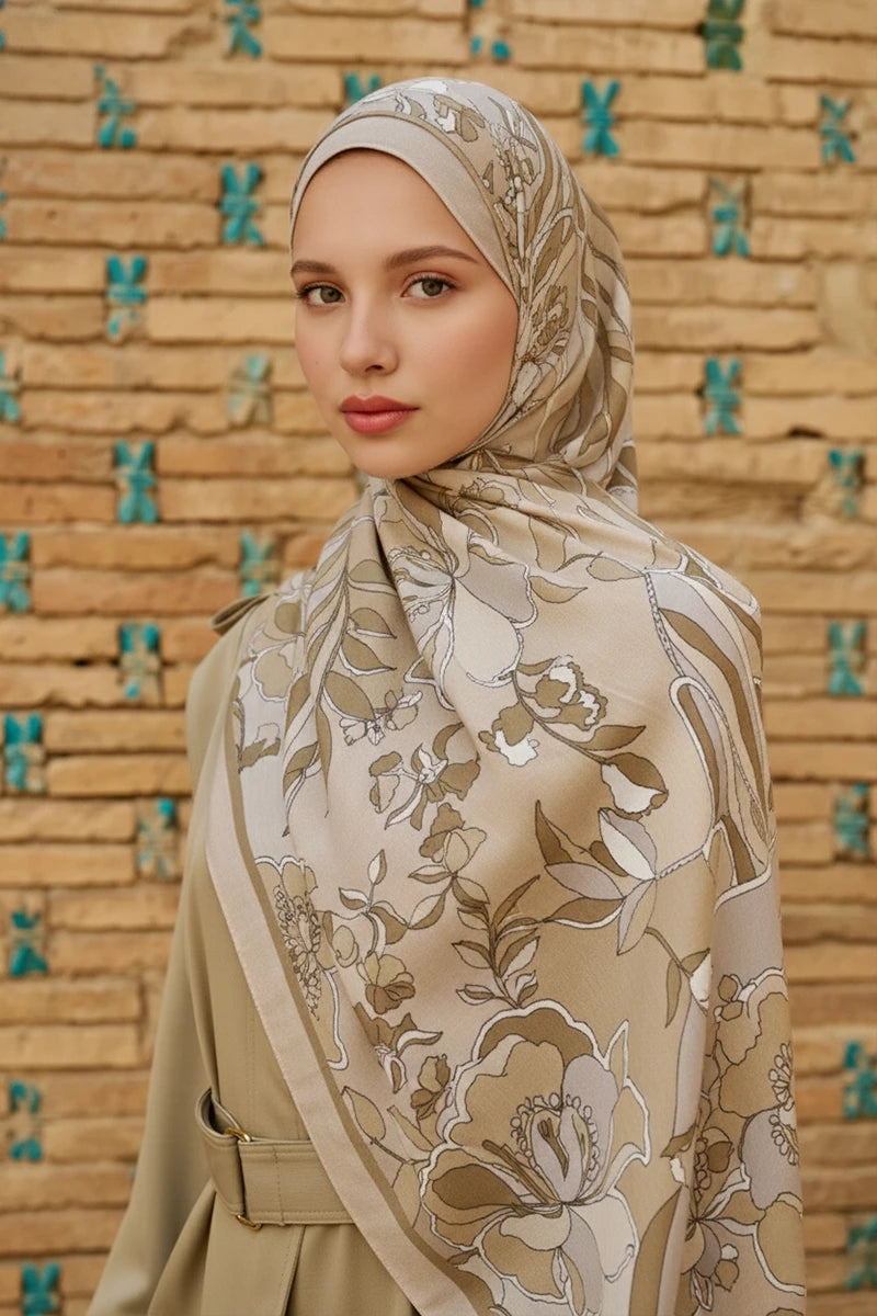 Lover Pamuk Modal Şal - Bej