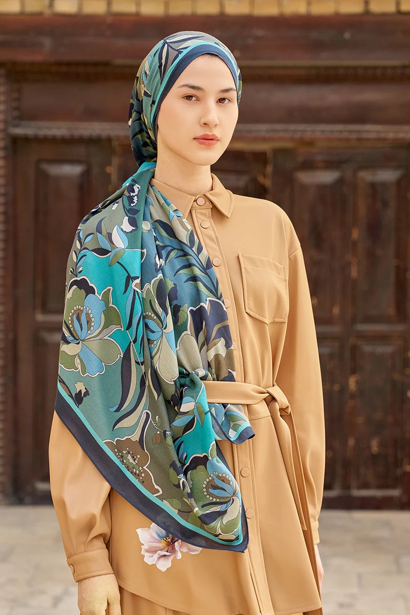 Lover Pamuk Modal Şal - Petrol