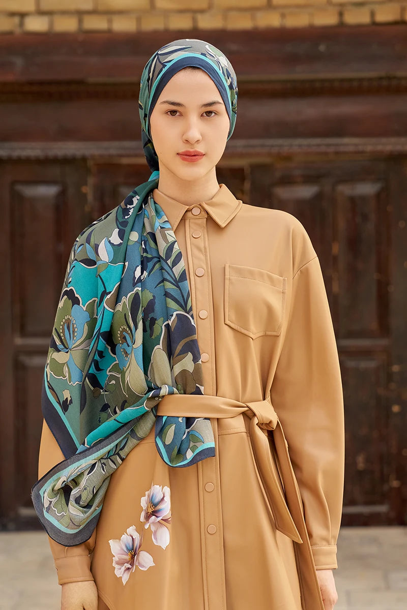 Lover Pamuk Modal Şal - Petrol