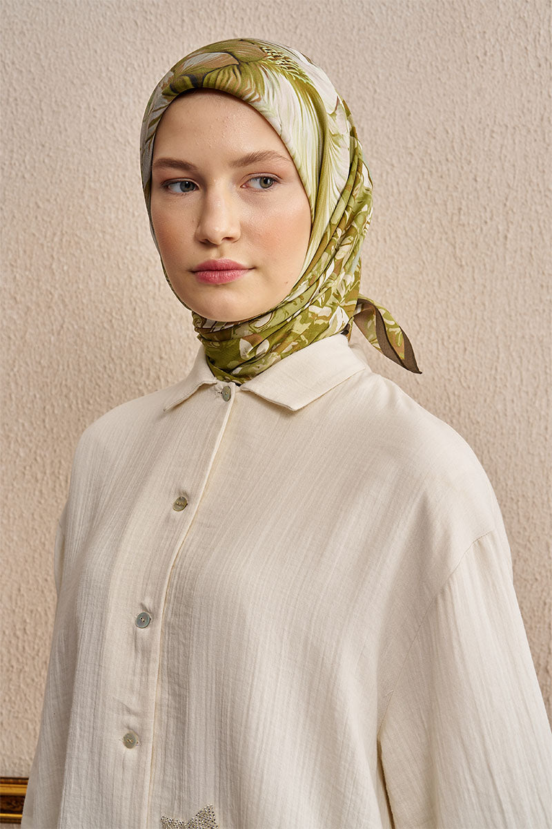 Vision Art Collection Mirage Eşarp - Yağ Yeşili