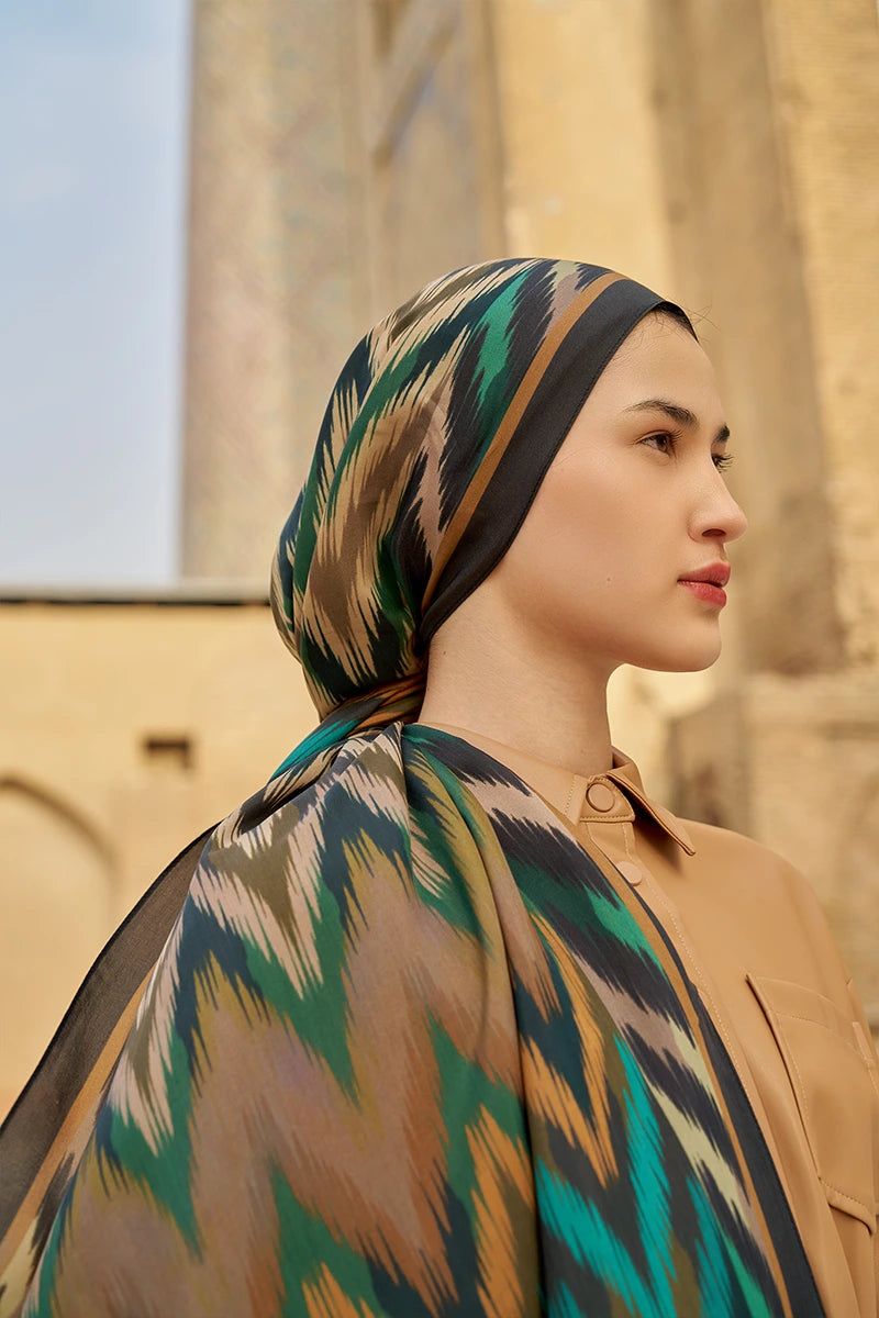 Missoma Floş Viskon Şal - Haki