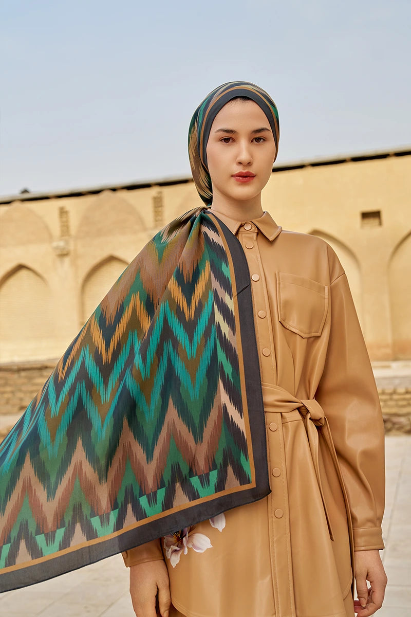 Missoma Floş Viskon Şal - Haki