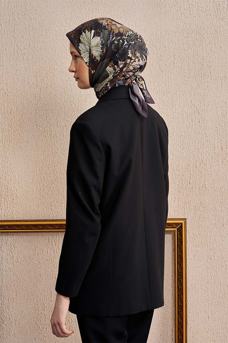 Vision Art Collection Mozaic Eşarp - Mor/Kahve