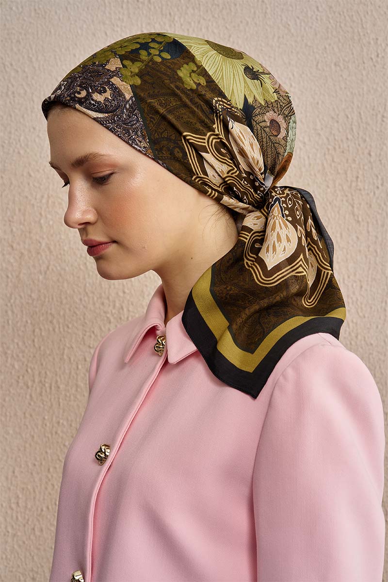 Vision Art Collection Mozaic Eşarp - Yeşil