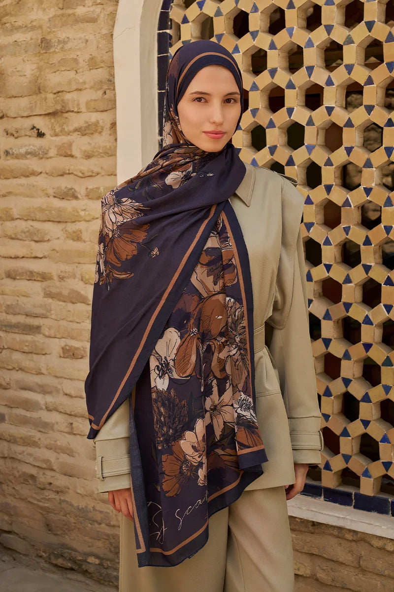 Nadia Pamuk Modal Şal - Acı Kahve