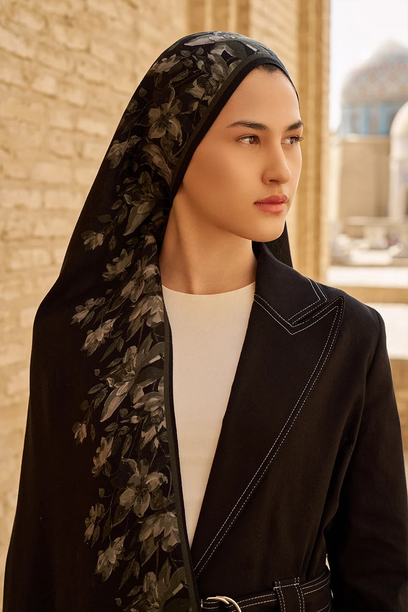 Nev Yün İpek Şal - Siyah