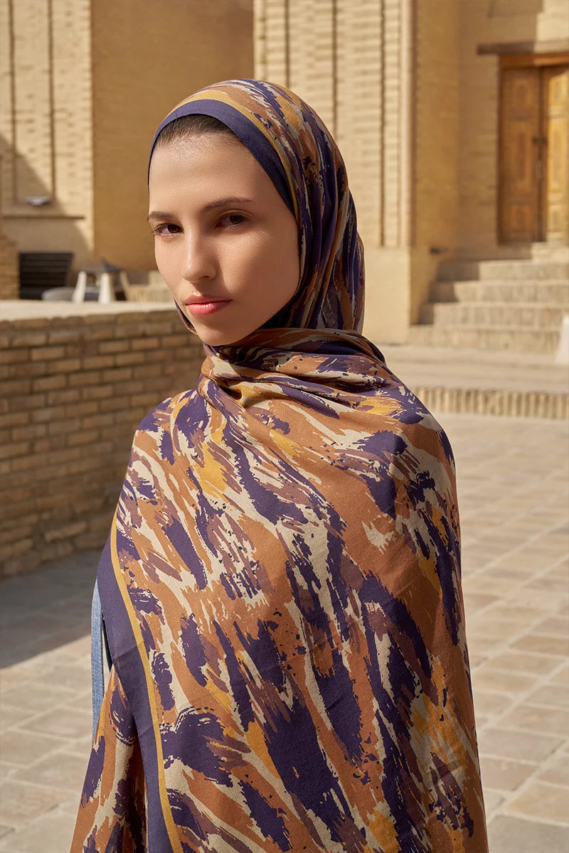 Noble Pamuk Modal Şal - Kahverengi