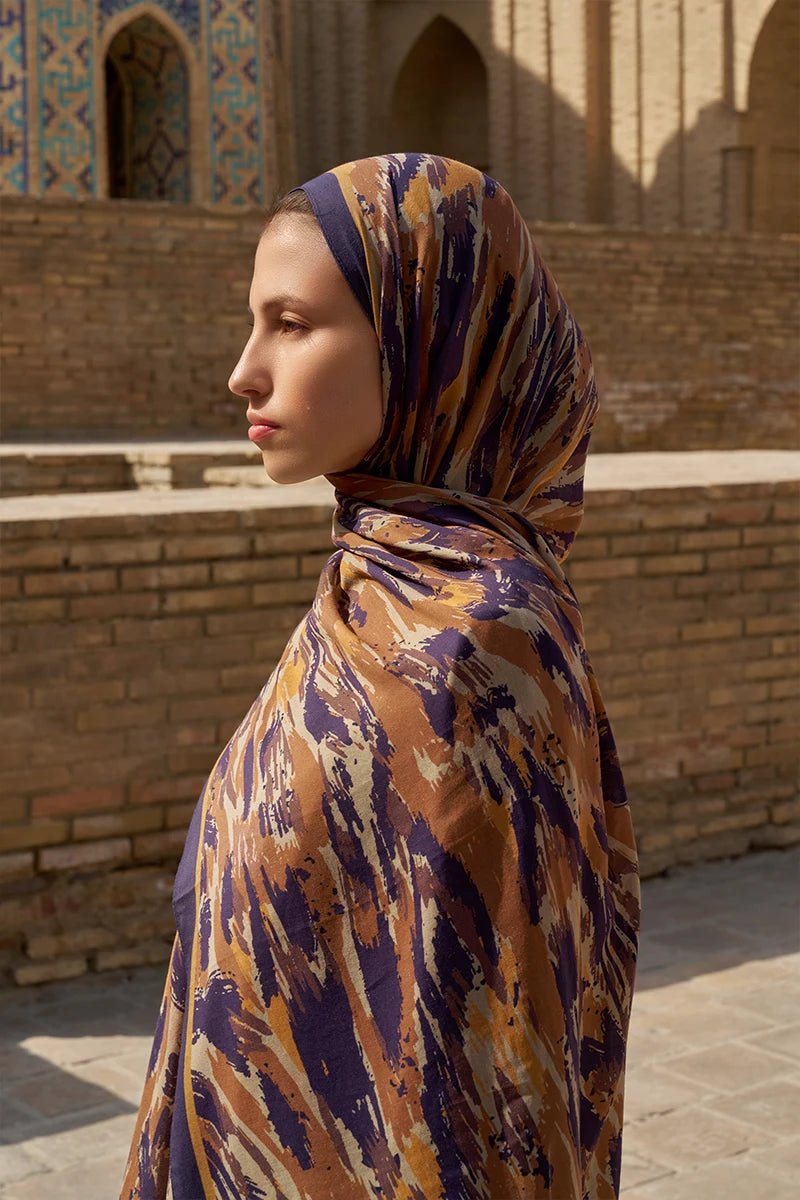 Noble Cotton Modal Shawl - Brown