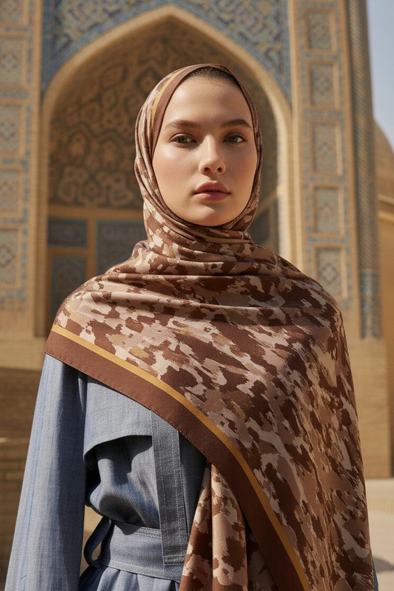 Noble Pamuk Modal Şal - Kahverengi